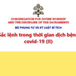 Sắc lệnh thứ II của Bộ Phụng tự và Kỷ luật Bí tích trong thời gian dịch bệnh COVID-19