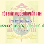 TGM Giáo phận Vinh: Thông báo Thánh lễ Truyền chức Phó tế 08/12/2021