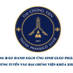 Thông báo: Danh sách ứng sinh Giáo phận Vinh trúng tuyển Đại Chủng viện Thánh Phanxicô Xaviê khóa XIX