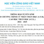 Học viện Công giáo Việt Nam: Thông báo Chương trình tuyển sinh Thần học năm 2024