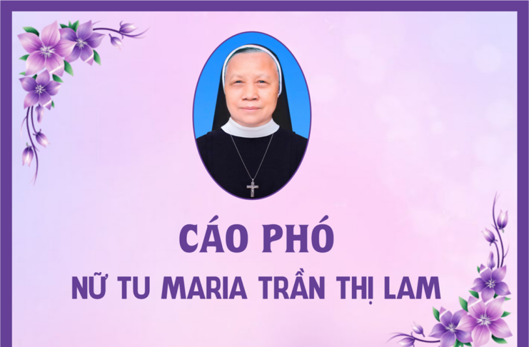 Cáo phó: Nữ tu Maria Trần Thị Lam (Cộng đoàn Trang Nứa – Hội dòng Mến Thánh Giá Vinh)