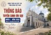 Dòng Thừa sai Đức tin – Tỉnh Dòng Việt Nam: Thông báo tuyển sinh năm 2026