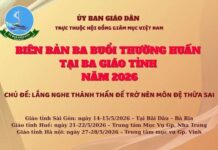 Ủy Ban Giáo Dân: Biên bản ban buổi thường huấn tại ba Giáo tỉnh năm 2026