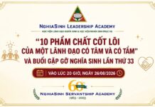 Thư mời dự hội thảo: “10 Phẩm Chất Cốt Lõi Của Một Lãnh Đạo Có Tâm Và Có Tầm” và buổi Gặp gỡ Nghĩa Sinh lần Thứ 33